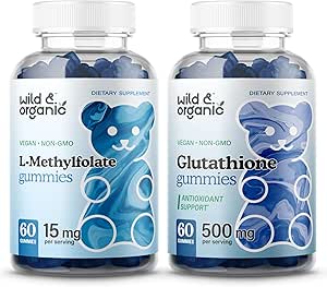 Wild & Organic L-Methylfolate Gummies & L-Glutathione Gummies