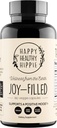 Joy- Filled Mood Support - 7 Herb Complex w / St. Johns Wort (180 Ct) - 124; Rhodiola Rosea, Eleuthero, Ashwagandha - 124; Stress Relief - Hjælper med at berolige sindet & Kroppen; 124; 100% Plantbaserede Happy Pills
