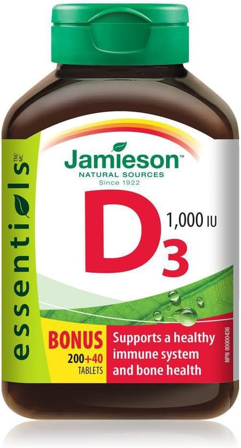 D3- vitamin 1000 IE Bonus - 240 faner Mærke: Jamieson Laboratories