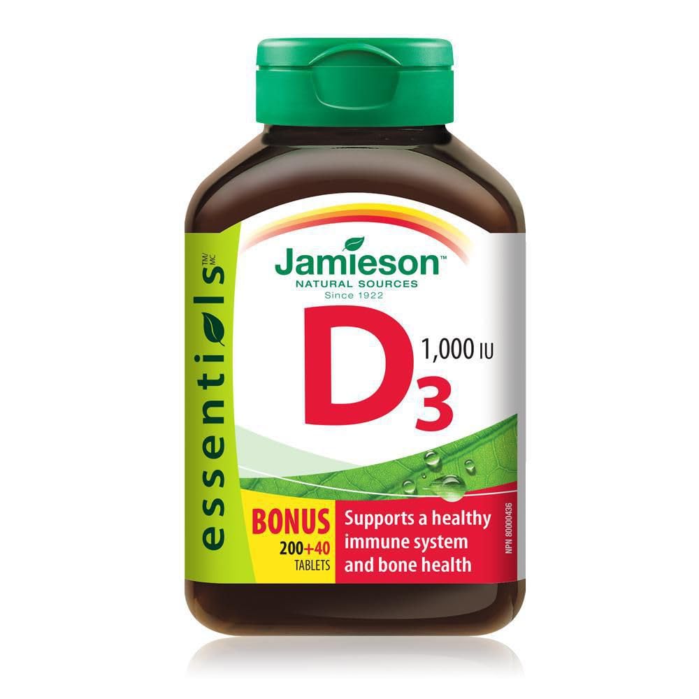 D3- vitamin 1000 IE Bonus - 240 faner Mærke: Jamieson Laboratories