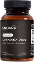 Endurance Produkter ENDUR Prebiotic Plus med Actazin & PreticX Complex, Hjælper dig med at føle lys, Komfortabel og selvsikker Hver dag, Gluten Free, 60 tabletter