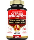 11 i 1 Citrus Bergamot Supplement 1000mg med sort Chokeberry, Berberine HCl & mere - 90 kapsler - understøtter hjerte sundhed, immunsystem, energiproduktion