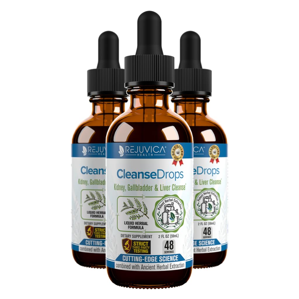 Cleanse Drops - Avanceret Nyre & Gallblære Cleanse Support - Flydende levering til bedre Absorption - Chanca Piedra Brugt i Amazonsk Regnskov