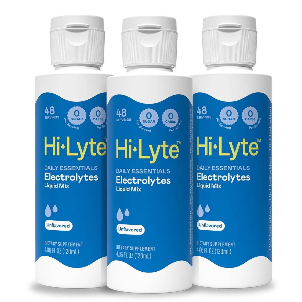 Hi- Lyte Daily Essentials Electrolytes Liquid Mix Unflavored, 144 Serveringer