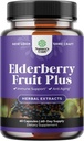 Sort Elderberry Kapsler Antioxidant supplement - Elderberry immunsupport Skin supplement med hudvitaminer og Sambucus ekstrakt - Immunsystemet support