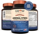 Vokse vitamin binyrebark Advanced Formel, Økologisk KSM- 66 Ashwagandha med AlphaWave L-Theanin, 5-HTP, Magnesium Blend - hverdagsstress Relief, Mood Support, Kognitiv, Brain Health, 90 Kapsler