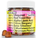 Red Yeast Rice Alpha Lipoic Acid Ubiquinol CoQ10 Citrus Bergamot Beta- sitosterol Chrom Picolinate Sugar- mindre gummies w Lions Mane Turkey Tail Reishi Cordyceps Chaga, piller kapsler Supplement Alt