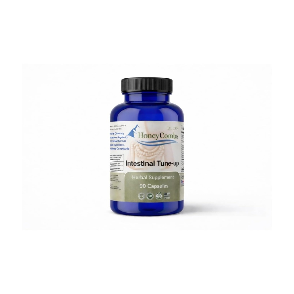 HoneyCombs Intestinal Tune- Up - Urteafvænning og naturlig Obstipation Relief - Voksne Urtetaxativer, Obstipation Relief, Intestinal Cleanse & Colon Cleanser, 90 Kapsler