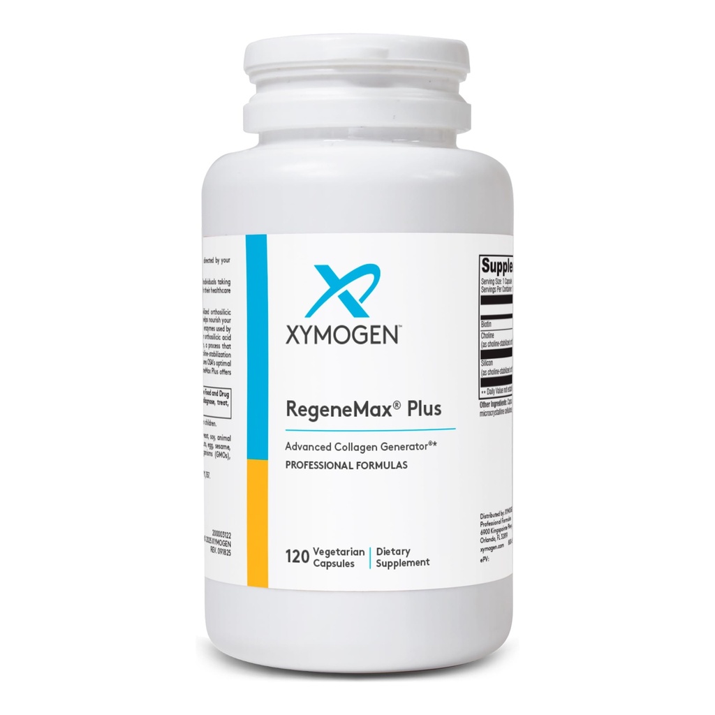XYMOGEN RegeneMax Plus - Avanceret Collagen Kosttilskud med Biotin & Clinical Testet ch- OSA - Understøtter hud, hår, negle & ben sundhed - Kollagen til kvinder og mænd (120 kapsler)