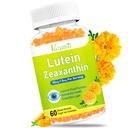 Eye Vitaminer Lutein & Zeaxanthin Gummies, Sukker Free Eye Health Kosttilskud med Blåbær, Astaxanthin - Support Blue Light, Visual Function og Macular Health - Mango Flavored, 60 Greve