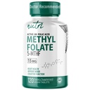 Naturens Fusioner Nutri 5-MTHF L Methylfolfolat 15MG - 4 måneder Tilgang, 120 Veganske tabletter - Metyleret Folat Supplement - Kognitiv funktion, Heart Health, Prenatal Support - Metyleret folinsyre