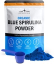 Lone Star Botanicals Organic Blue Spirulina Powder - 100% Pure Blue- Green Algae, No Fishy Lugt, Vegan Superfood for smoothies & Drinks, Non GMO, Gluten- Free, Vegan