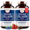 Vegansk collagen for kvinder og mænd - Økologisk superfood, Aminosyrer Glycin, Lysin, Proline for sund hud, hår, negle - Plantbaserede Collagen Booster Kosttilskud - 60 Gluten- Gratis vegetariske piller