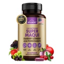 Organic Super Maqui Berry Kapsler - Superfood Powder - Elderberry Extract, Tranebær, Pomegranat, Acai - Tør Eye & Tear Support, Gut Health, Skin - 60 Vegansk Kapsler, Ikke GMO, Gluten Free Supplement