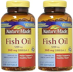 Nature Made Fish Oil 1200mg with Omega-3, 400 Softgels