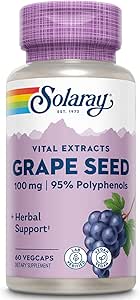 SOLARAY Grape Seed Extract 100 mg Plus Bioflavonoid Complex