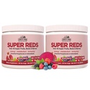 LAND FARMS Super Reds, Energiserende Polyphenol Superfood, Over 40 Super Frugter og bær, Kraftige Antioxidanter og Polyphenoler, Understøtter Energi, Understøtter cirkulering, 40 Servering, Blandede Berry