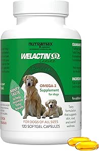 Nutramax Welactin 3 - Canine 120 - Softgel Caps, Welactin Omega-3 Skin and Coat Support