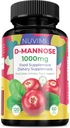 D Mannose 120 kapsler - 1000 mg pr. dosis - Kosttilskud hjælper med at fremme urinvejssundhed - Naturlig Vegansk UTI forsvar