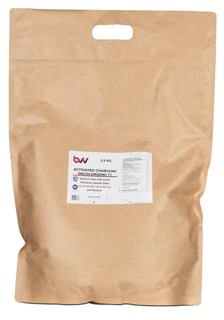 BVV Aktiveret Hardwood Carbon Decolorizing T1 (100% Hardwood Charcoal) -2,5Kg