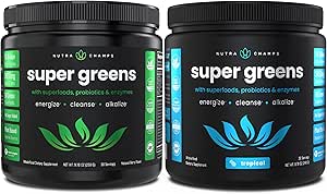 NutraChamps Super Green Berry & Super Green Tropical Bundle - 2 måneders forsyning