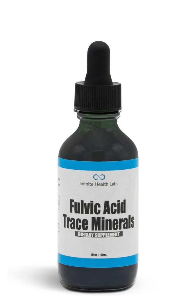 Fulvic Acid Trace Minerals Supplement - 169 Servering - Humic Acid Multimineral Electrolyte Liquid Drops - Biotilgængelig ekstrakt