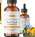Arnica Liquid Extract - Alkohol- Gratis, Vegan, Understøtter Muscle Recovery & Joint Comfort, Fast- Absorbing Tinktur, Lavet i USA - 2 Fl Oz