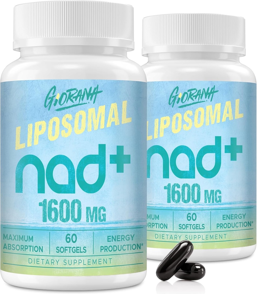 1600 MG Liposomal NAD + Supplement, NAD + Boosting Supplement, Superior Absorption, Vitamin B3 til Aging Defense, Longevity, Energy, Repair, Non- GMO, 120 Softgels