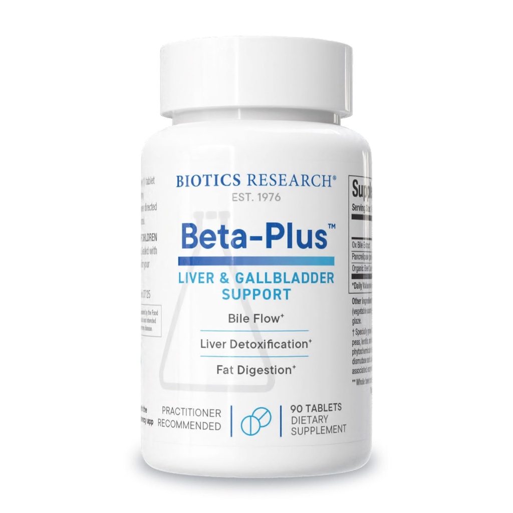 Bioteknologi Forskning Beta- Plus ™ Nutritional Ox Bile Salts fordøjelige enzymer tillæg for bile produktion for ingen Gallbladder- Understøtter samlet leverfunktion, hjælpemidler fedt fordøjelse, forsyninger Betain 90 Tabs