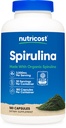 Nutricost Spirulina 3,000mg, 180 kapsler til 30 Servering - CCOF Certified Made with Organic Spirulina, Gluten Free, Vegetar