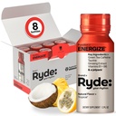 Ryde: Energize Shot Dex124; Tropical Flavor Dex124; Green Tea Coffein, Taurine, Ginseng Extract & B Vitamin Dex124; 0 Kalorier, 0 Sukker Dex124; 2 FL OZ Skud Dex124; Øger energi * (8 Pack)