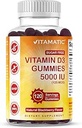 Vitamatic Sugar Free Vitamin D3 5000 IU - 120 Gummies - Great Taste - Healthy Bones, Mood & Immune System Function - Non-GMO - 120 Servings (5000 IU)