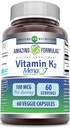 Amazing Formulas Vitamin K2 Menaq7 MK7 Supplement XX 124; 100 Mcg
