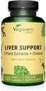 Vegavero Lever Support 124; Milk Thistle Supplement 9000mg