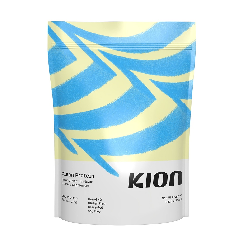 Kion Clean Protein Dex124; Grass- Fed & Pastor- Raised Whey Isolate Protein Powder Dex124; Glat Vanilla Dex124; 30 Serveringer