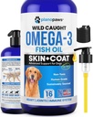 Omega 3 Fish Oil for Dogs - bedre end lakseolie for Dogs - Hundefiskeolie supplement - Reducer afskalning & kløen - Understøtter Joints, Brain, Heart Health- Hund Skin og Coat supplement - Fish Oil Liquid
