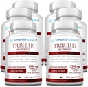 Godkendt videnskab Tribulus Terrestris - 360 kapsler - øger testosteron, forbedrer atletisk ydeevne, understøtter muskelvækst og reparation - 95% Furostanol Saponiner - Bioperine - Vegan - 6 flasker