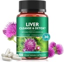 Leverrens & Detox piller til leversundhed reparation - med mælk tidsel ekstrakt, Mælkebøtte rod, Ingefær, Beetroot pulver & vitaminer - Naturlig leverstøtte, 60 Veganske kapsler