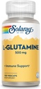 SOLARAY L Glutamin Capsules 500 mg - immunsupport - Gratis Aminosyre - Lab Verified, 60- Day Money- Back Garanti - 100 Servere, 100 VegCaps