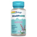 SOLARAY SharpMind Mood Support, Nootrop til afslapning og stress Relief, Zembrin, Holy Basil, Lithium 5mg, Organic Reishi Mushroom, 60 Day Garanti, 30 Servere, 30 VegCaps