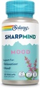 SOLARAY SharpMind Mood Support, Nootrop til afslapning og stress Relief, Zembrin, Holy Basil, Lithium 5mg, Organic Reishi Mushroom, 60 Day Garanti, 30 Servere, 30 VegCaps