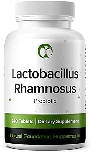 Lactobacillus Rhamnosus Probiotic Supplement 240 Tablets 3 Millioner CFU Probiotika til mænd og kvinder Understøtter Intestinal fordøjelse & Gut Health (240, Lactobacillus Rhamnosus)