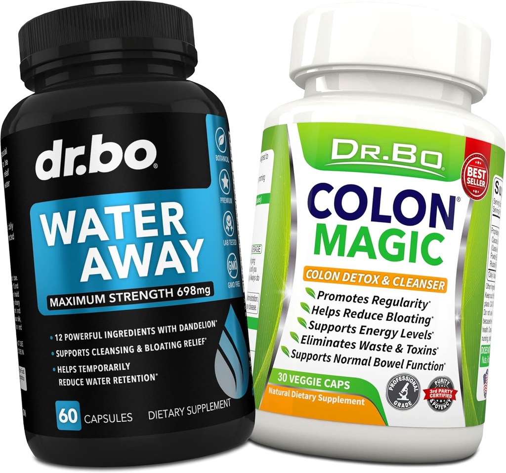 Vandpiller Diuretics for Water Retention - Colon Cleanse Detox til intestinal Cleansing - Væk piller Herbal Diuretic Kosttilskud - Daglig Forstoppelse Relief Supplement Gut, Belly, Mave Flush