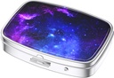 Nipichsha Pill Box, Lille Pill sag for purse & Pocket, Cute Travel Medicine Organizer, Portable Medicine Container Holder til at holde vitaminer, Medicin, Fish Oil & Kosttilskud, Starry Night