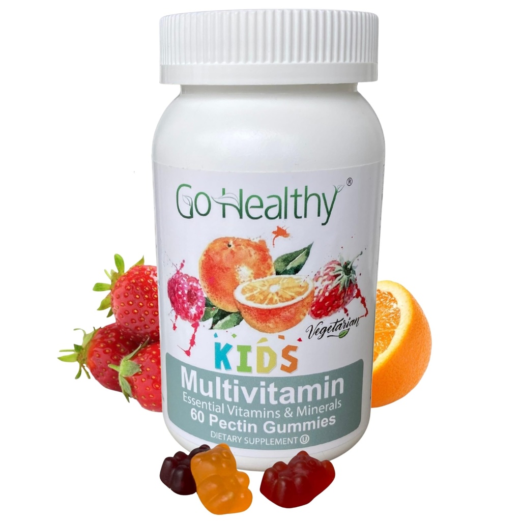 Go Sunde børn Multivitamin Gummies, immunforsvar, Kids Vitamin Gummies, Kosher Kid Vitamin, Halal, Non- GMO, Gluten- Free Tasty Gummy - 30 Servere