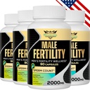 Fertilitet Kosttilskud til mænd, mandlige prenatale vitaminer -Optimal Sperm Greve, Motilitet og Styrke, 2000MG Herre Fertilitet Kosttilskud med Maca Root, Zin & Folate for Conception - Pakninger af 4