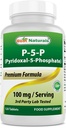 Bedste Naturals P5P Vitamin B6 (Pyridoxal 5 Phosphat) 100 mg / servering - 120 tabletter - en aktiv form for vitamin B6.