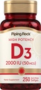 Piping Rock Vitamin D3 2000 IE