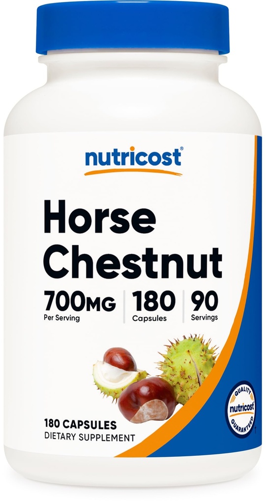 Nutricost Horse Chestnut Extract Kapsler 700 MG Per Serving, 180 Kapsler, 90 Servere - Non- GMO, Vegan
