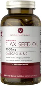 Vitamin World Hør Seed Oil 1000mg giver 450 mg Omega 3 per bløddel 240 Rapid Release bløddele